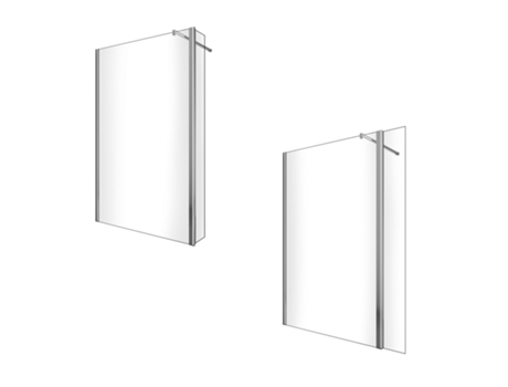 Pared de Ducha con Puerta Giratoria GIORGY (120 x 30 - Vidrio)