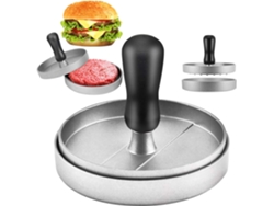 Hamburguesa de acero inoxidable de grado alimenticio, prensa de carne con mango de ABS, antiadherente, 12 cm