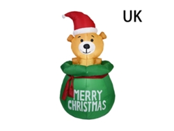 Oso Navideño Inflable Con Luces Led - Lindo Oso Para La Decoración Del Jardín Y El Hogar.