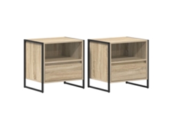 Maison Exclusive - Mesa De Noche Con Cajón 2 Pcs Sonoma 50 X 39,5 X 50 Cm
