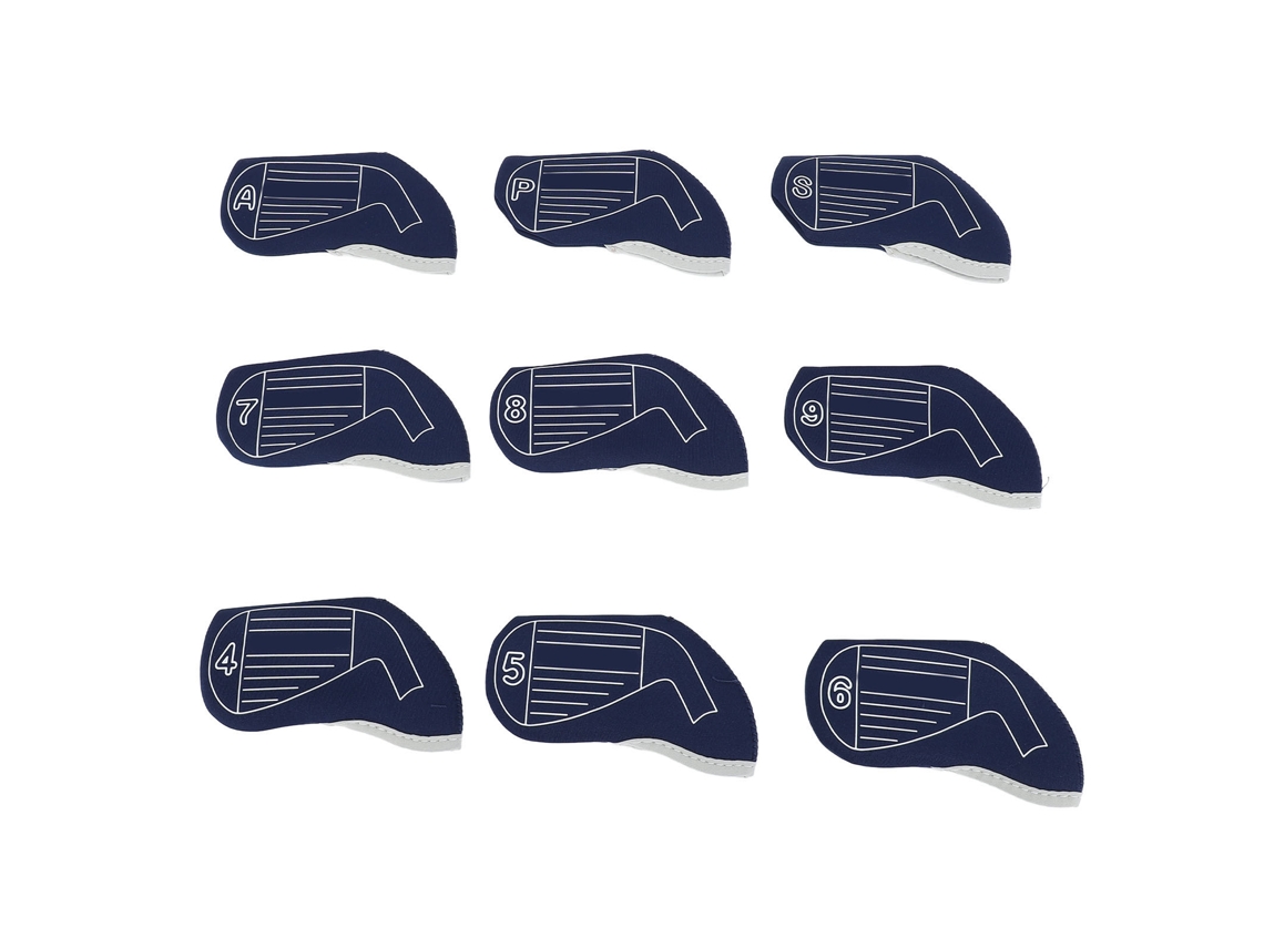 2026-9pcs Fundas Para Cabezales De Hierros De Golf Protectoras Antiarañazos Anti Polvo Ajustan La Mayoría De Hierros Azules