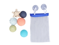 6pcs Bola Sensorial Texturizada Soft Vinil Bebê 6m+ Jogo Multicolor Squeeze Brinquedo