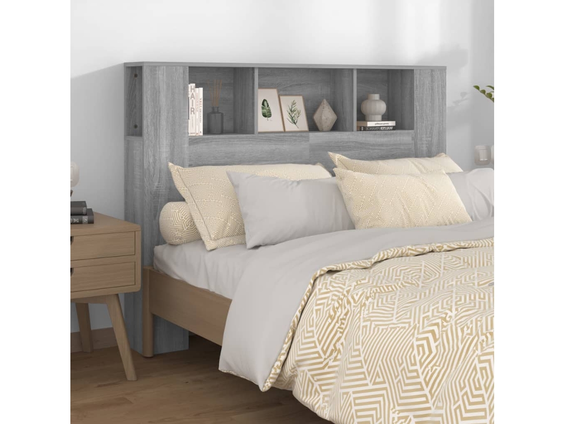 Mueble Cabecero Color Gris Sonoma 140x18,5x104,5 Cm