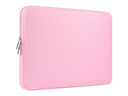 Elegante Funda Rosa De Neopreno, Ultradelgada Y Ligera, Para Portátiles Macbook De 14 Pulgadas Con Cremallera Metálica.