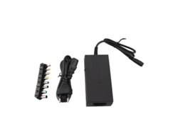 Cargador universal para portátil, adaptador de CA de 96 W con 8 enchufes, convertidor de 12 a 24 V