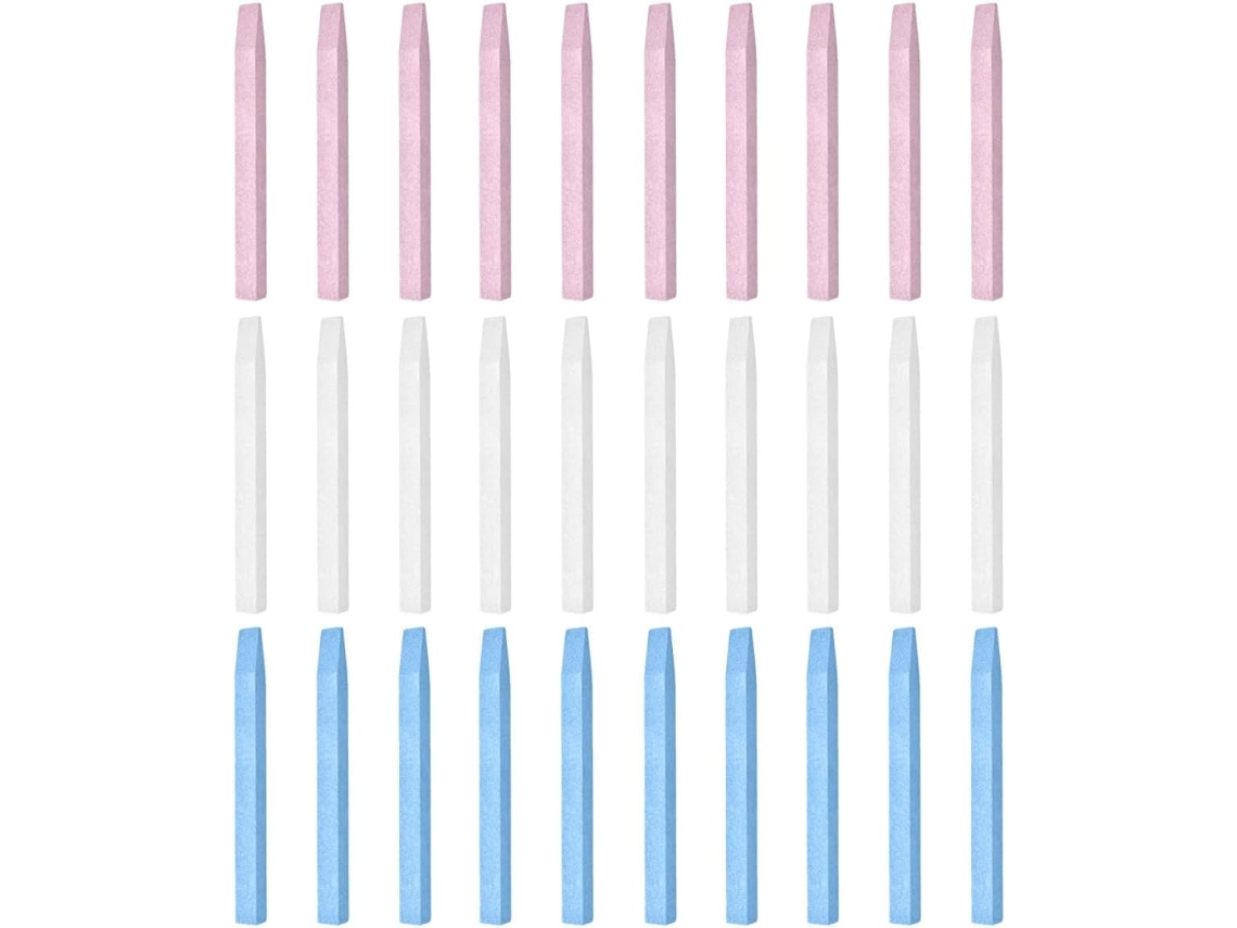 Lote De 30 Barras De Labios Individuales En Pierre Naturelle 12 Cm Lima Para Cutículas Y Accesorios Ponçage...