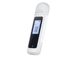 Detector Portátil de Álcool Portátil Sem Contato Testador de Sopro de Respiração com Tela Led Luz Indicadora de 3 Cores Preta % Bac Branco2