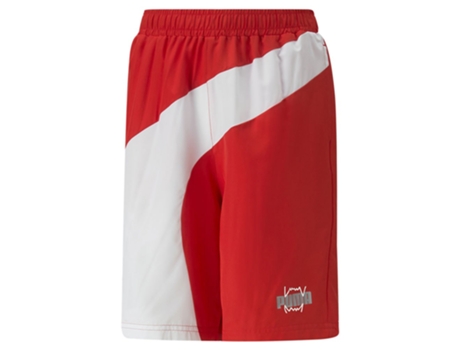 Calção PUMA Shorts Basketball Clyde Vermelho 14-16 Years Rapaz