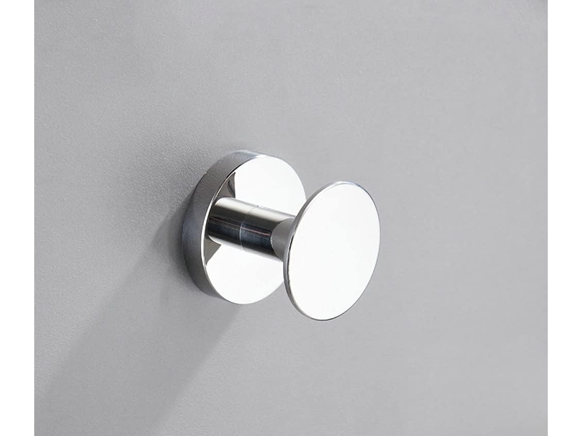 Gancho Individual Para Toallas De Acero Inoxidable En Cromo Pulido, Para Montaje En Pared.