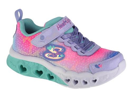 Zapatillas Deportivas SKECHERS Flutter Heart Lights (Rosa, Verde - Tejido- 33)