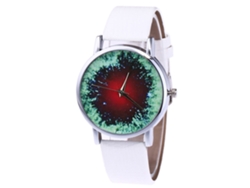 Reloj De Pulsera Unisex Para Parejas Con Cuarzo Y Correa De Cuero Sintético Blanco Zhoulianfa