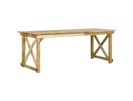 MAISON EXCLUSIVE Mesa de jardín de madera de pino impregnada 200x79x75 cm