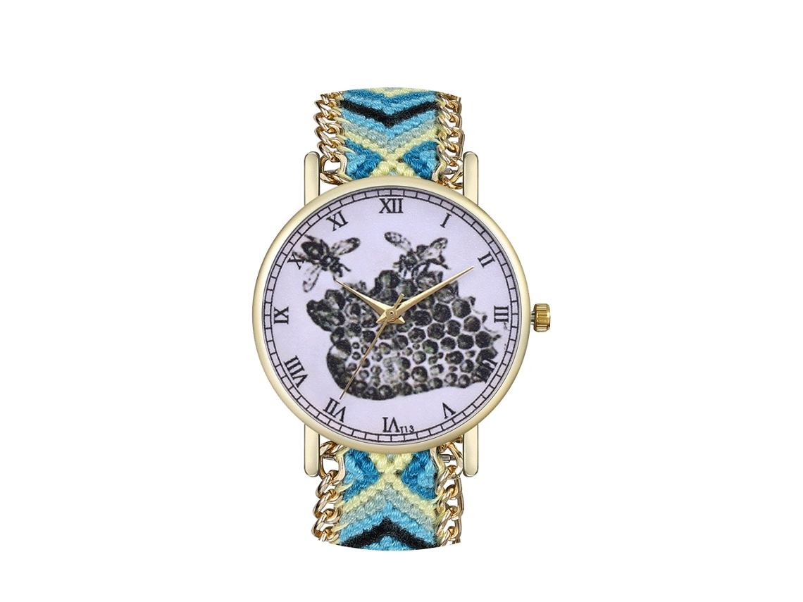 Reloj De Pulsera De Cuarzo Con Correa De Lana Sencilla, Estilo Casual Y Moderno T13-fg(9)