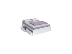 Cama Kendra Blanco Artik (Blanco Mate) 156 x 37 x 196 cm
