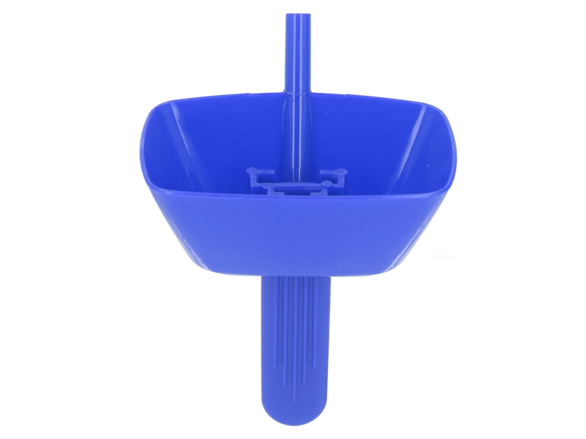Soporte azul antigoteo para paletas heladas con bolígrafo