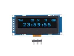 Módulo De Pantalla Oled De 2.23 Pulgadas 128x32 Con Controlador Ssd1305 Y Comunicación Iic/spi Azul Mrc162b