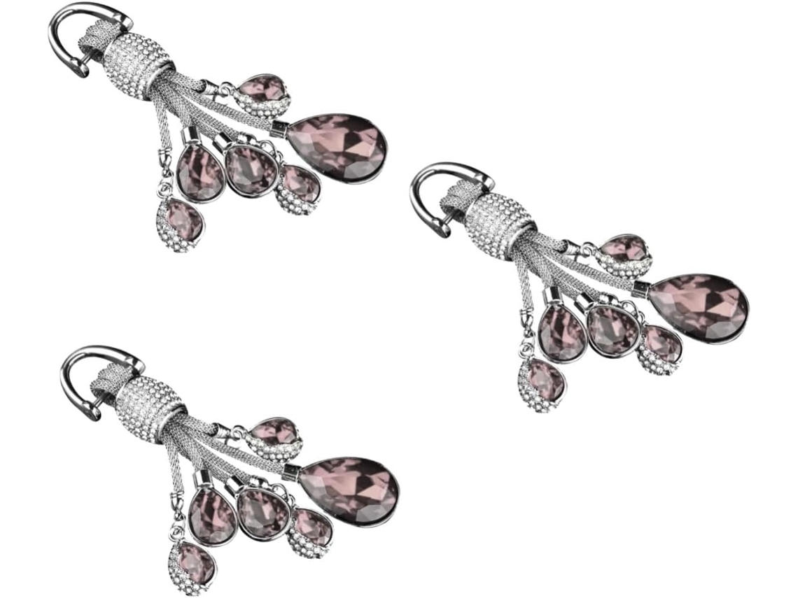 Nuobesty 2 Piezas Llaveros Para Coche De Mujer Lindos Llaveros De Cristal Miss