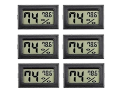 Kit con 6 mini higrómetros para interiores, termómetro e higrómetro digitales. Nostalgia88