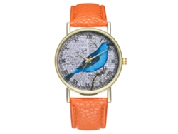 Reloj De Pulsera Analógico De Acero Para Hombres Moda Casual Regalo T138-a Naranja