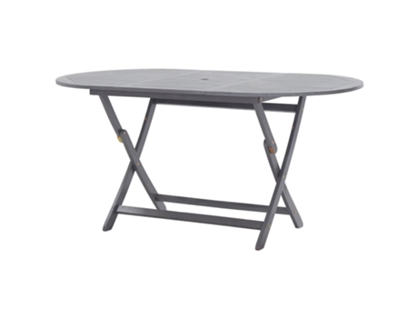MAISON EXCLUSIVE Mesa de jardín plegable madera maciza de acacia 160x85x75 cm