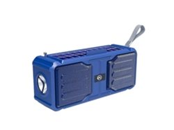 Altavoz Bluetooth estéreo con energía solar y linterna azul Chennnls