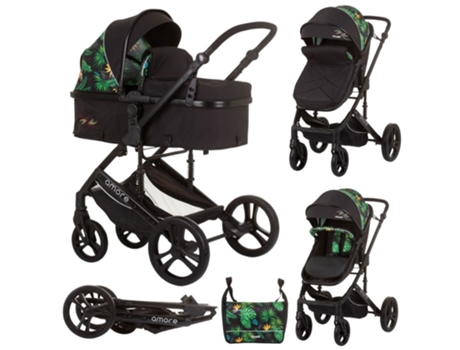 Carrito de Bebé Duo convertible AMORE hasta 22 kg jungle CHIPOLINO