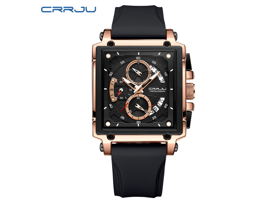 Reloj De Hombre Con Calendario (negro Y Dorado) Y Correa Adhesiva - Reloj De Hombre Sencillo, De Estilo Ejecutivo Y Multifuncional.