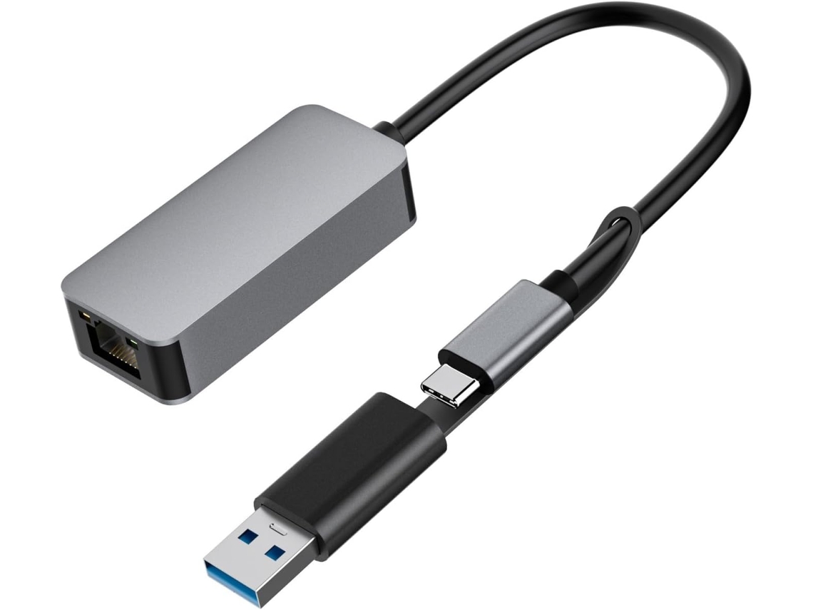 Adaptador Ethernet Usb-c De 2500 Mbps, Convertidor De Red Rápido Para Portátiles.