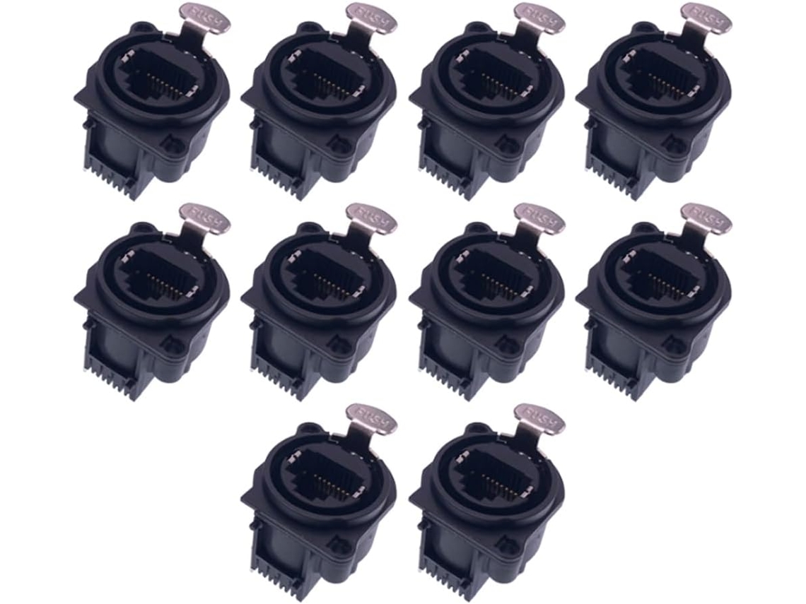 Conector Adaptador Xlr A Rj45, 10 Piezas De Placa De Circuito Impreso Con Forma Cuadrada Y Aguja Doblada Para Chasis De Panel Pcb