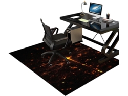 Alfombrilla para silla/protector de suelo, antideslizante, 70 x 120 cm, de madera, giratoria, para oficina o videojuegos.