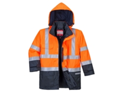 Chaqueta De Alta Visibilidad Multi-protección Bizflame Rain Amarillo Marino / Xxl