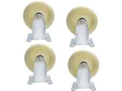 Ruedas Tornillos Nailon Goma 100 Mm Giratorias 4 Piezas