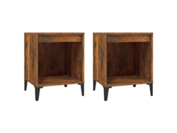 Conjunto 2 Mesita De Noche VIDAXL Marrón Madera contrachapada (40x35x50 cm)