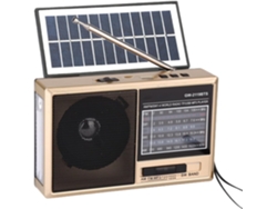 Radio portátil, radio FM portátil con energía solar, dispositivo compacto de estilo vintage para uso en exteriores, hogar y oficina.