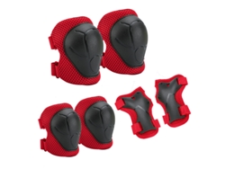 Kit de protección infantil 6 en 1, Talla: S, Rojo