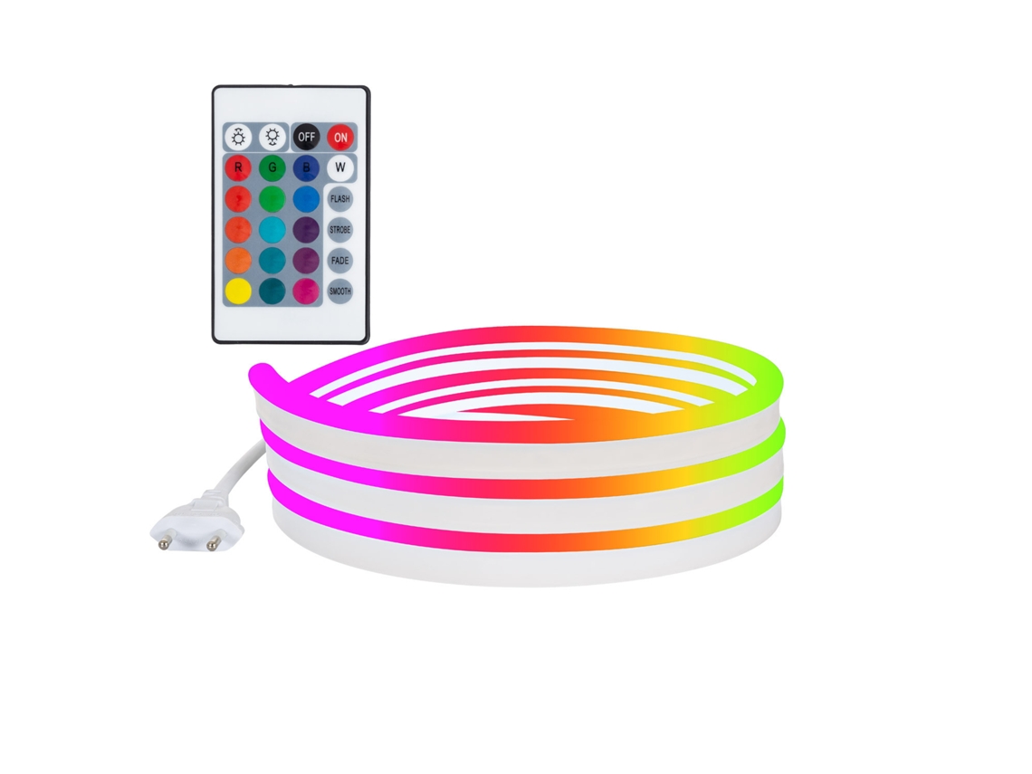 Tira Neón LED 11 W/m RGB 220V AC 60 LED/m Semicircular 180º IP67 a Medida Corte cada 100 cm LEDKIA