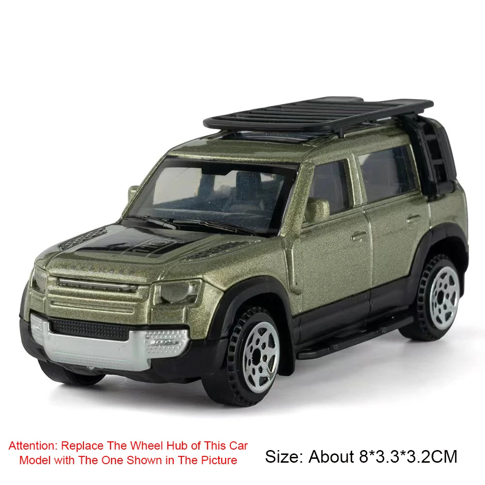 (Verde) Coche en miniatura a escala 1:64 - Vehículo todoterreno de metal fundido a presión - Resistente a los choques
