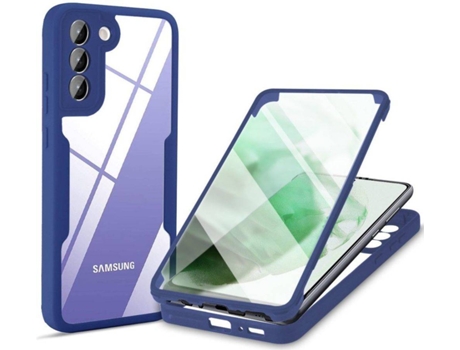 Funda Samsung Galaxy S22 Ultra HFS-HOUSE Integral con Protector de Pantalla Azul