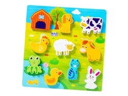 Rompecabezas de madera, juguete educativo, Slowmoose Farm