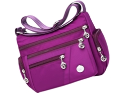 Bolso De Hombro De Nailon Impermeable De Estilo Casual, Multicapa, Gran Capacidad.