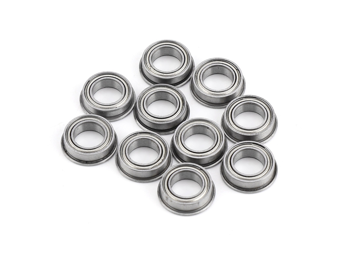 10 Mini Rodamientos De Bolas Mf106zz De Acero Inoxidable Protegidos Con Brida 6x10x3mm