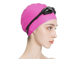 Gorro de natación elástico de silicona con forma de gota de agua para hombres y mujeres Kofihety