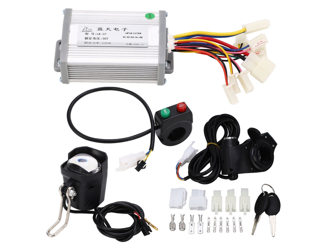 Vlrla-kit Controlador De Acelerador Para Bicicleta Eléctrica 1000w 36v Con Luz Delantera Y Protección Contra Baja Tensión