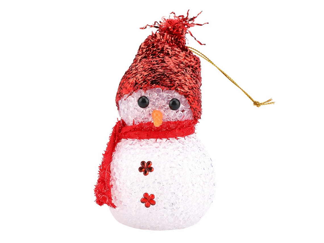 NEVEANCE Luz LED Navideña Parpadeante, Lindo Muñeco de Nieve, Decoración para Fiesta de Navidad, Adorno para Niños (Sombrero Rojo)