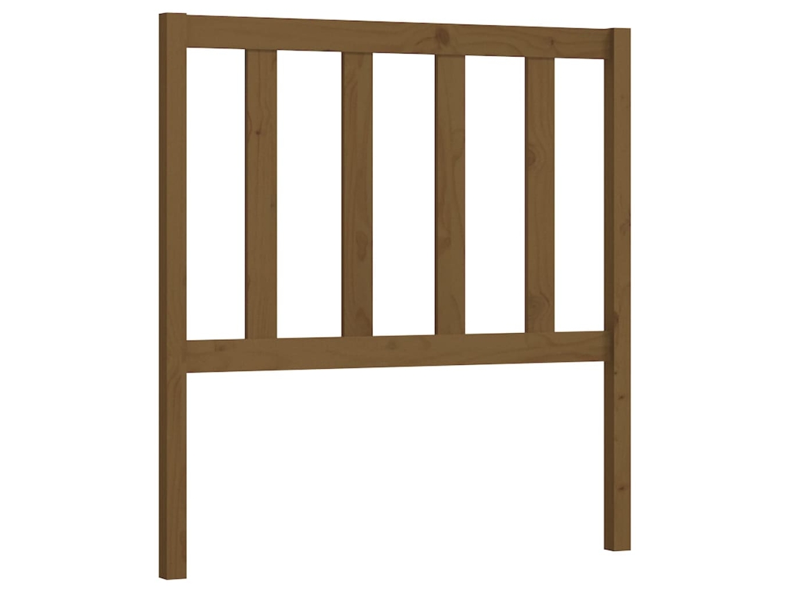 Cabecero de cama MAISON EXCLUSIVE en pino macizo color miel, 81x4x100 cm