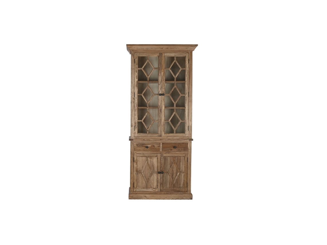 Vitrina Madera Reciclada Olmo Natural 100x45x220cm