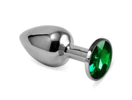 Plug Anal Plateado Rosebud Classic Con Joya Verde Talla S LOVETOY