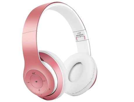 Audífonos Bluetooth Inalámbricos sobre la Oreja, Portátiles, Plegables, CHRONUS L150 (Rosa)