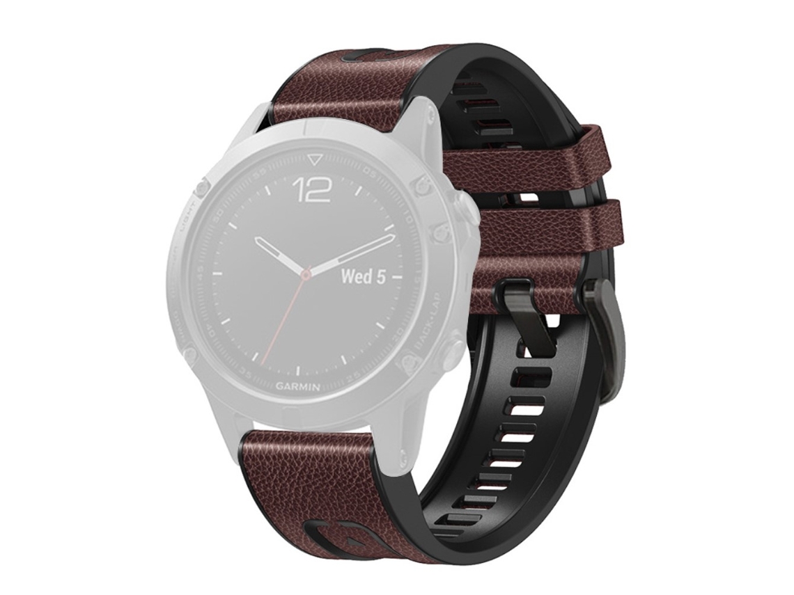 Correa de Silicona liberación rápida 26mm para Garmin Fenix 7X - marrón oscuro