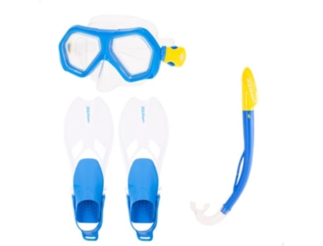AQUA SPORT Set gafas de buceo niños c/tubo y aletas T.27-31
